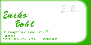 eniko bohl business card